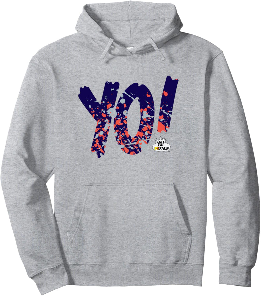 MTV YO MTV Raps Paint Splatter Logo Pullover Hoodie