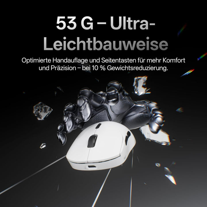 Rapoo VT2 MAX Kabellose Gaming-Maus, 53g Ultraleicht, Native 8000Hz, Nordic | nRF54L15 MCU, 750h Akk