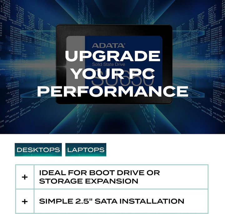 ADATA ASU650SS-512GT-R internal solid State Drive 2.5 512 GB Serial ATA III 3D NAND