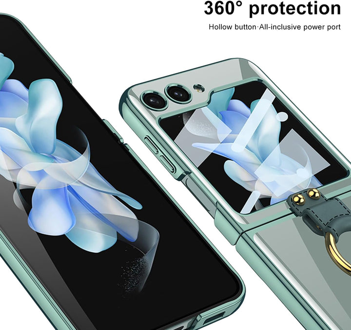 CeeEee Hülle Z Flip 5 Handyhülle Kompatibel mit Samsung Galaxy Z Flip 5 5G Transparent Stossfest Hül