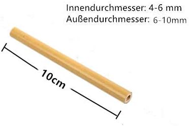 Super Idee 200 Stück 10cm Länge Bambusröhrchen Füllmaterial Insektenhotel Inhalt im Winter Wildbiene