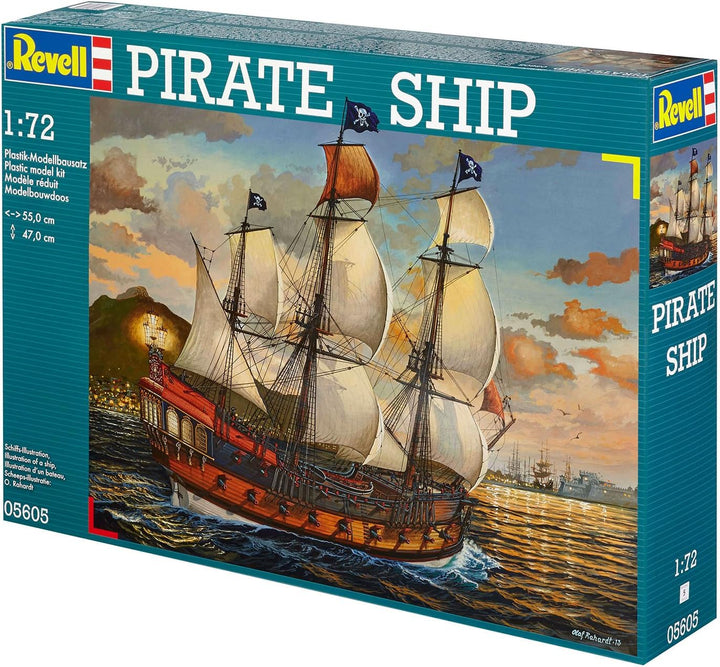Revell Revell_05605 Modellbausatz Schiff 1:72 - Piratenschiff im Massstab 1:72, Level 5, originalget