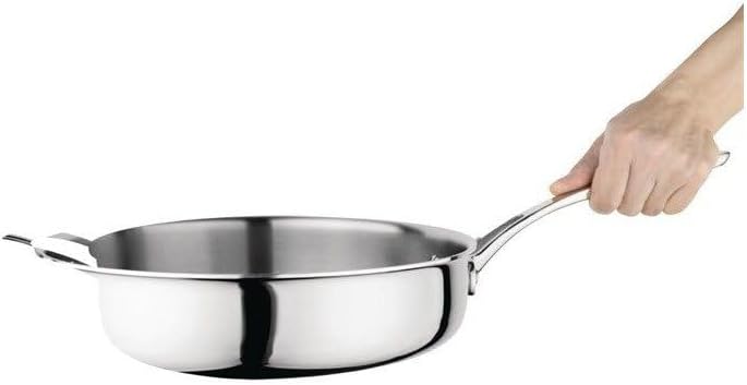 Vogue GG031 dreiwandige Schmorpfanne, Edelstahl, 240 mm Durchmesser 9 1/2"/ 240mm, 9 1/2"/ 240mm