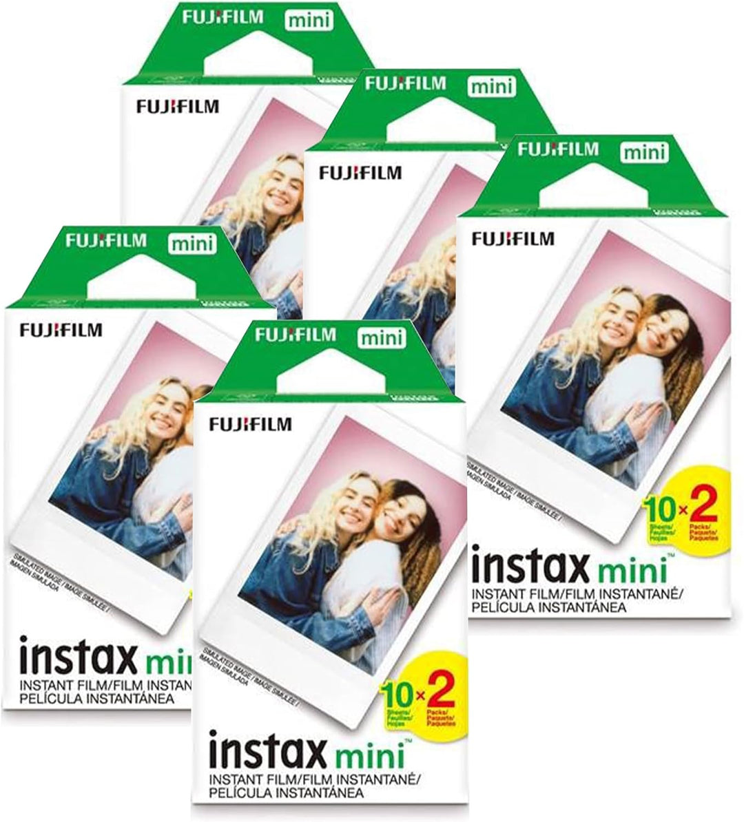 Fujifilm Instax Mini 100 Sofortbildfilm für Fuji 7s 8 25 50s 90 300 Sofortbildkamera, Share SP-1 Wei