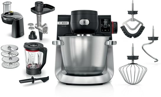 Serie 6 Küchenmaschine mit Waage 1600 W Schwarz, Edelstahl gebürstet MUMS6ZS34