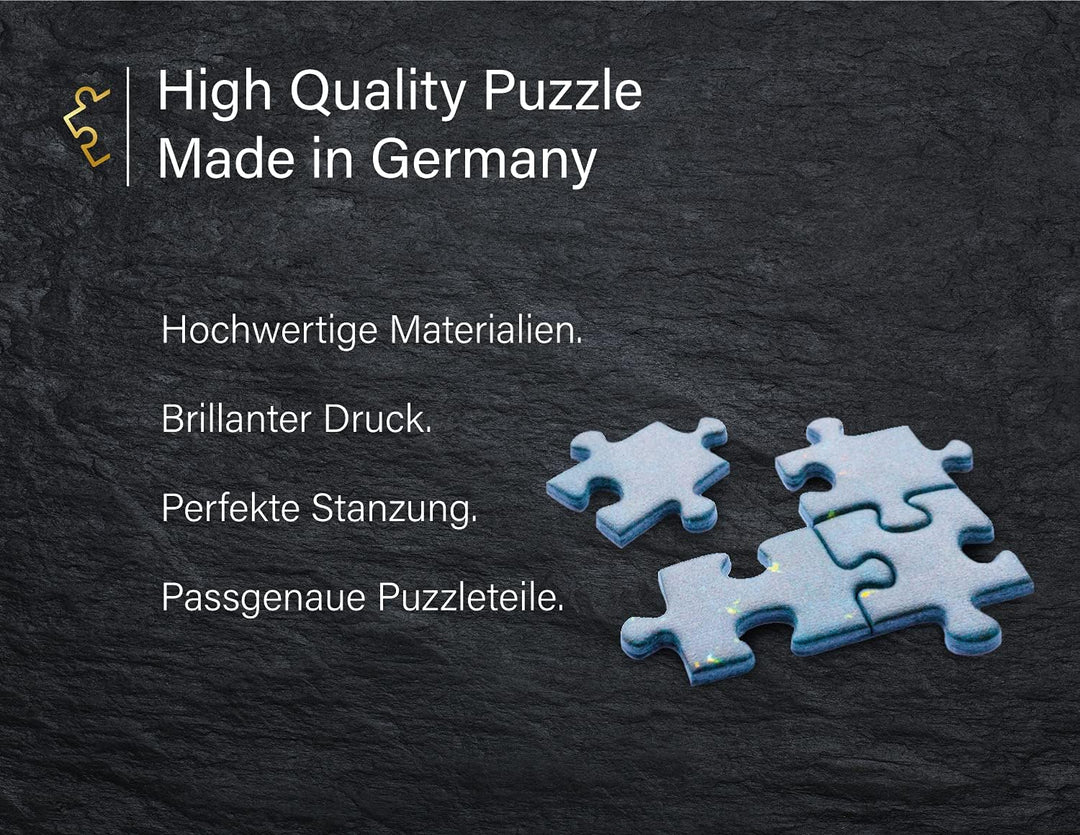 Ulmer Puzzleschmiede - Puzzle „König Romeo“– Schwieriges 1000 Teile Puzzle für Erwachsene – Puzzlemo