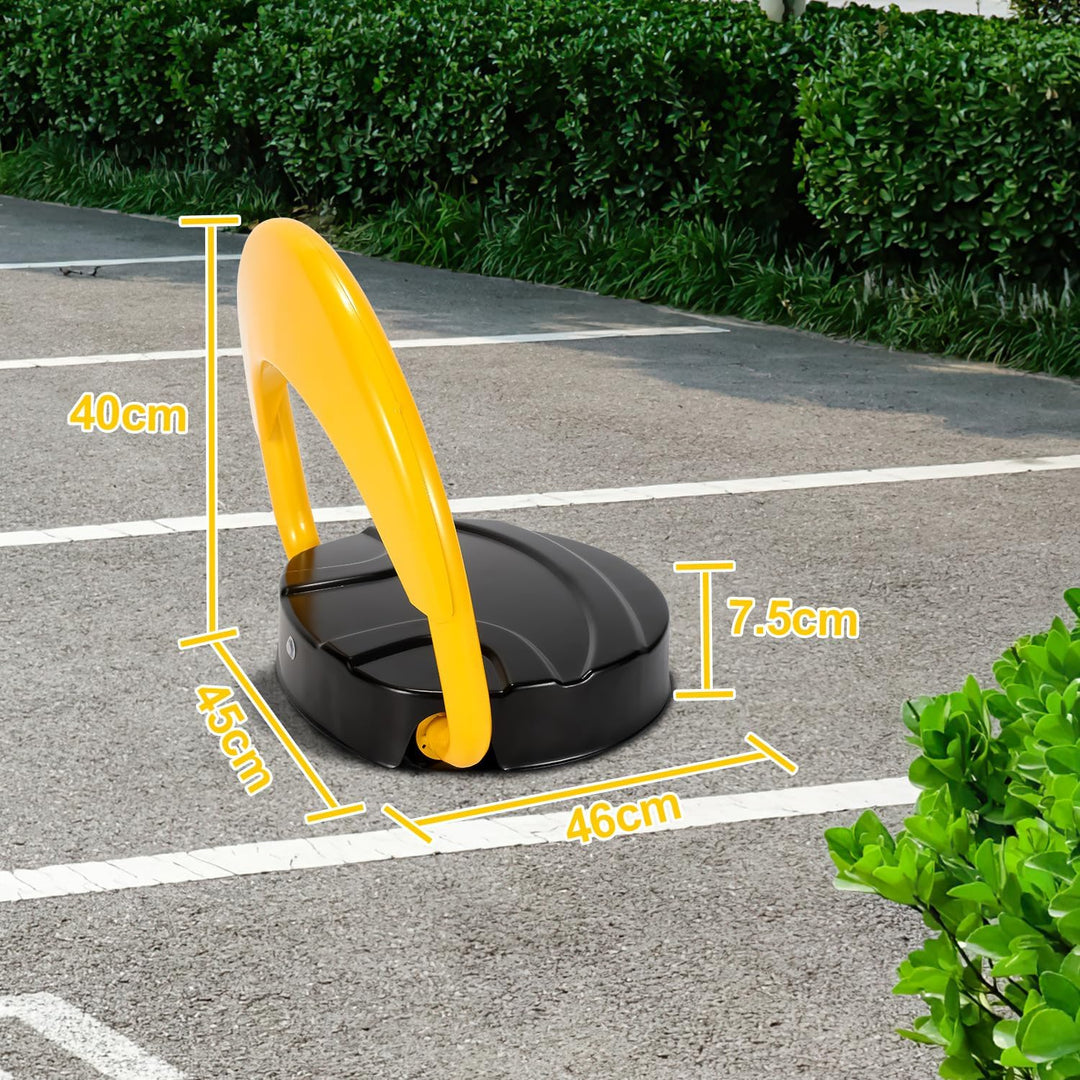 2x Klappbarer Parkplatzsperre, Parkschranke mit Fernbedienung, Reichweite der Fernbedienung 20 m Par