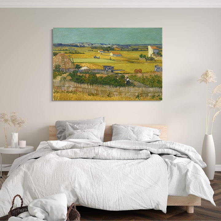 Printed Paintings Leinwand (100x70cm): Vincent Van Gogh - Die Ernte 100x70 cm, 100x70 cm