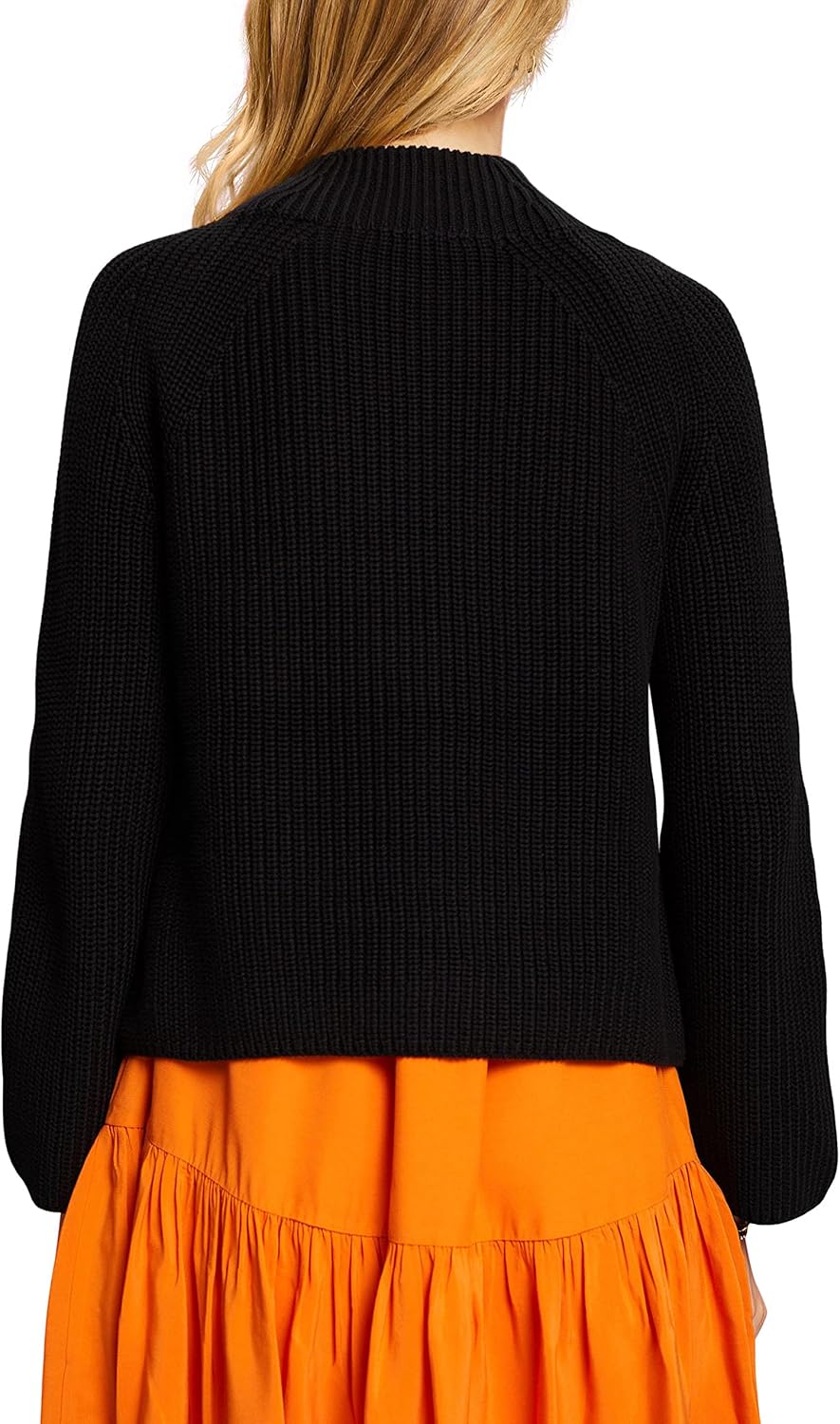ESPRIT Pullover mit Schlitz und Stehkragen, 100% Baumwolle