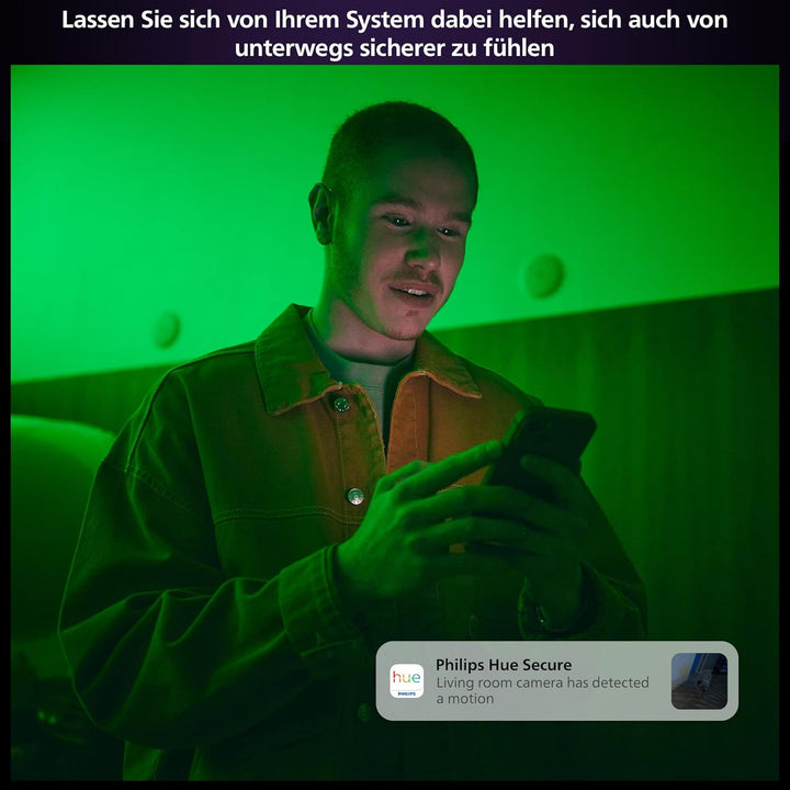 Philips Hue Secure batteriebetriebene Smart 1080p Home Sicherheitskamera, für drinnen oder draussen,