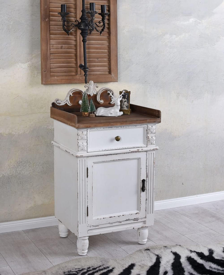 Nachtschrank Shabby Chic Nachtkonsole Weiss Nachttisch Antik Nachtkommode Weiss got028 Palazzo Exklu