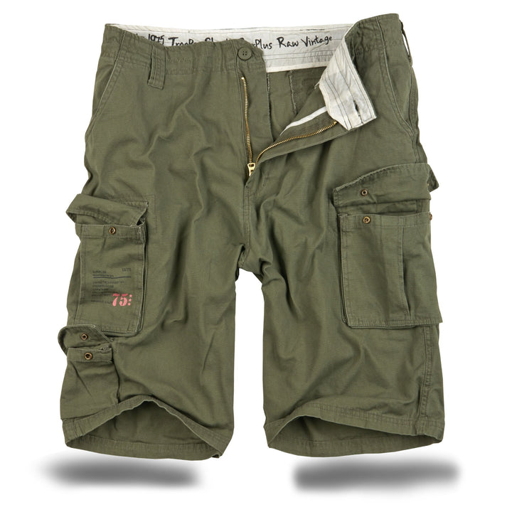 Trooper Herren Cargo Shorts Lightning Edition Bermuda Kurze Hose Vintage (S-7XL) S Oliv, S Oliv