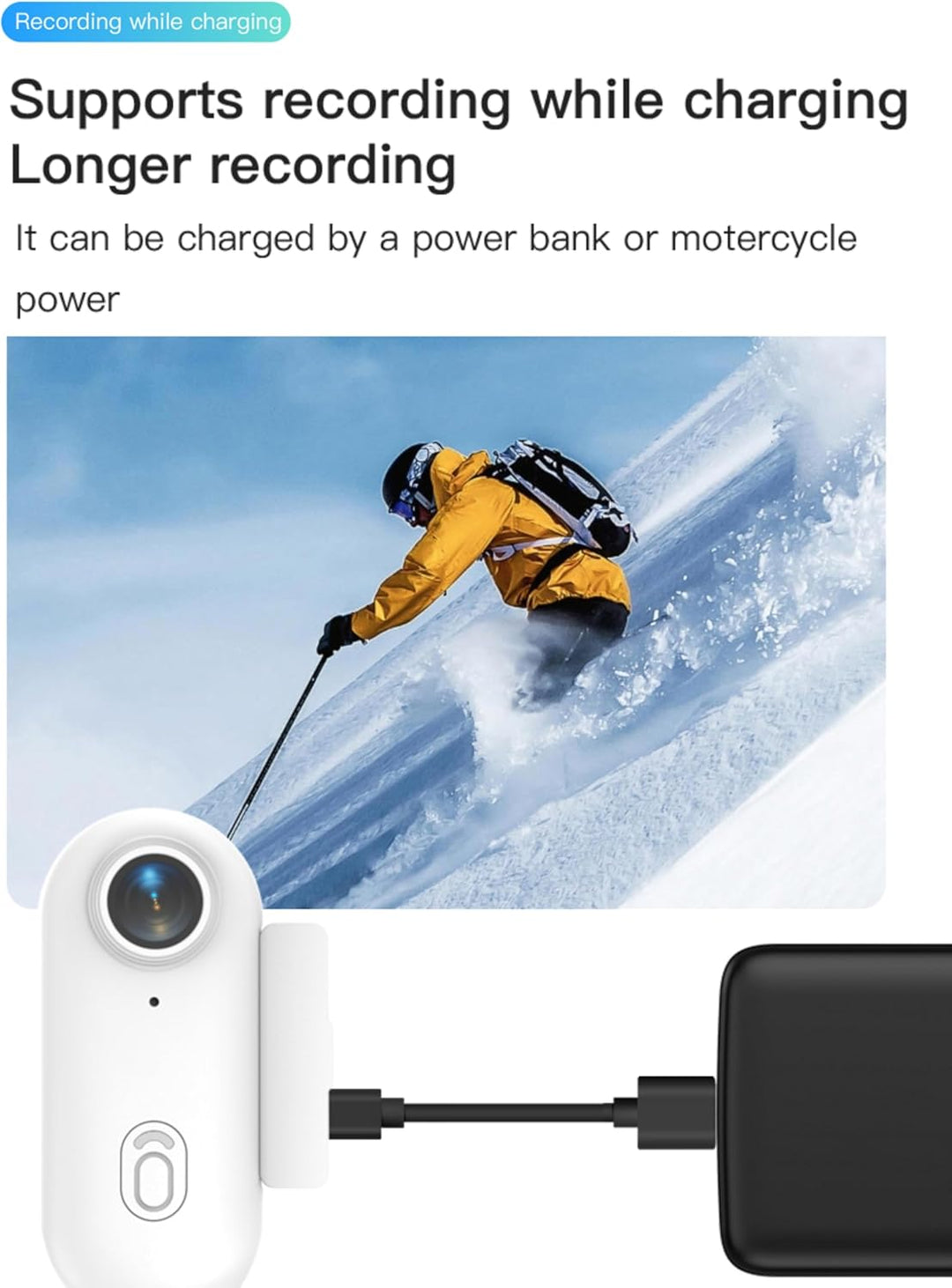 Bewinner Neues 4K 8MP WiFi Katzen Kamera Halsband Pro Kit | Tragbare Kabellose Action Kamera | 120°