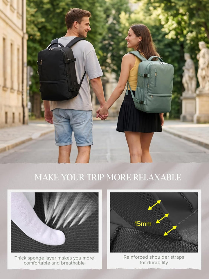 Hayayu für Ryanair Handgepäck 40x30x20 Klein Handgepäck Rucksack Flugzeug Reiserucksack mit Laptopfa