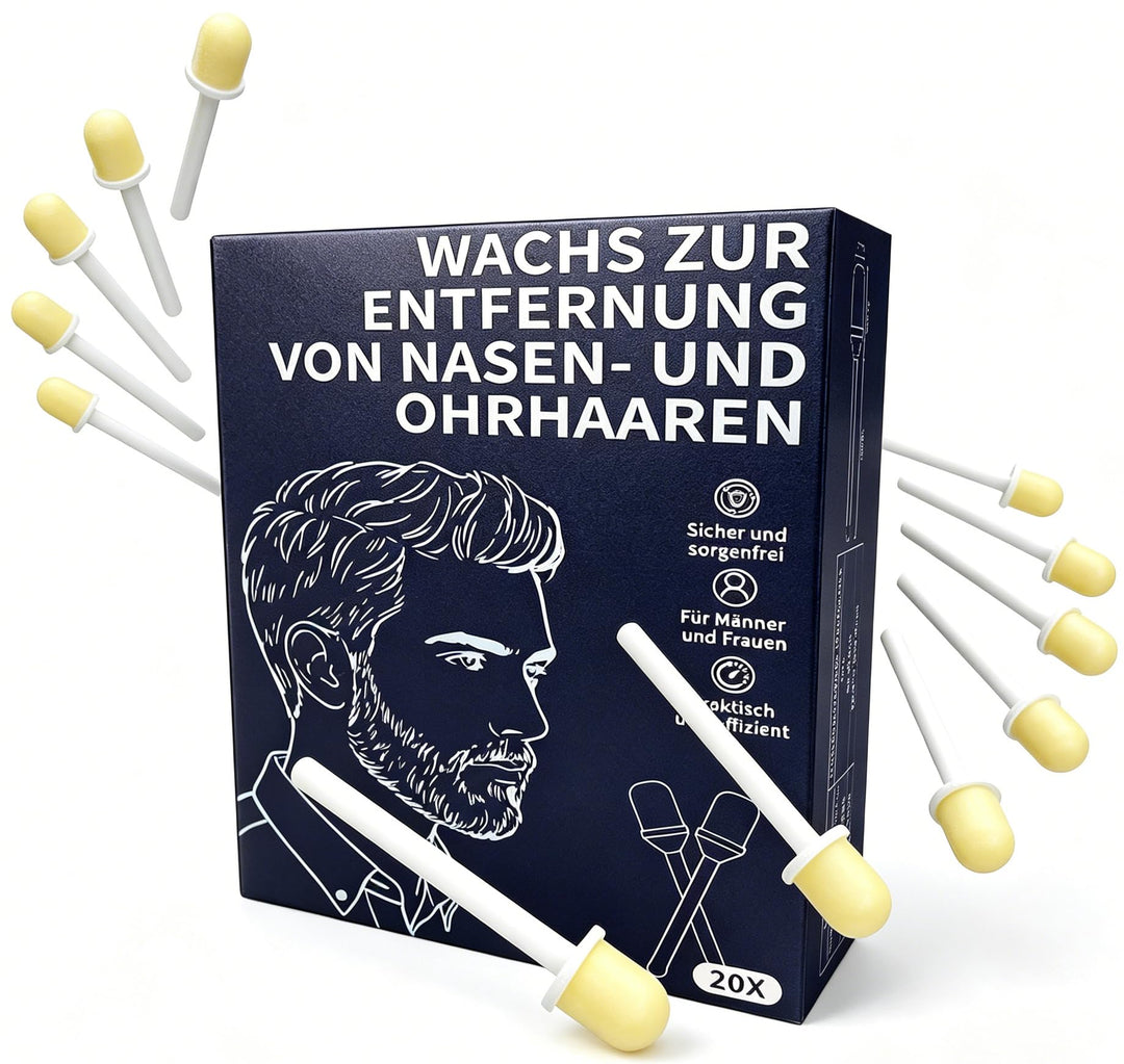 20 Wachs-Sticks zur Entfernung von Nasen- & Ohrenhaaren | Einweg-Nasenhaar Wachs Sticks-Set, Hygieni