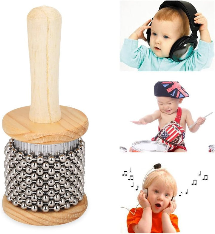 Cabasa Holzoberfläche Kinder Percussion Instrument Kleines Cabasa Begleit-Beat-Instrument für Studen