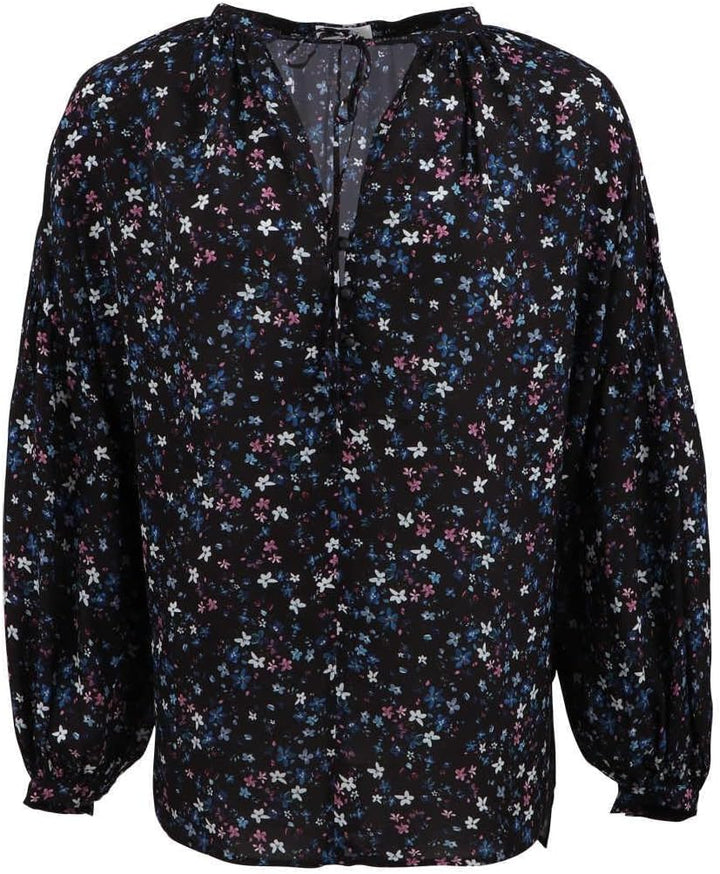 Replay Damen Bluse XS 010 Black/Cyclamen/Blue/Azure, XS 010 Black/Cyclamen/Blue/Azure