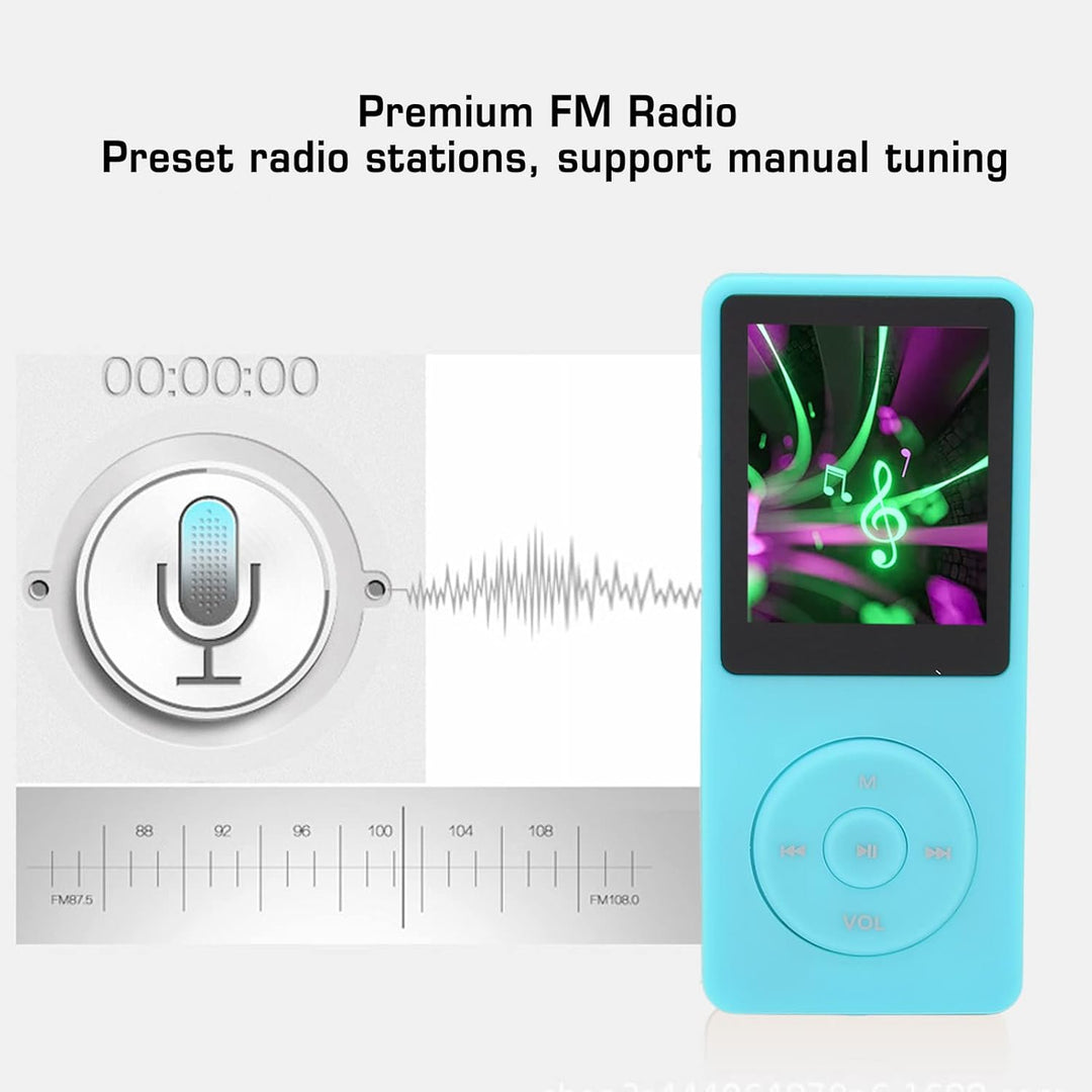 MP3-MP4-Player mit 8 GB Speicher, Musik-Player mit 1,8-Zoll-Bildschirm, 450-mAh-Akku, Unterstützt MP
