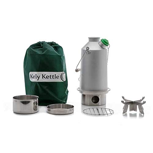 Kelly Kettle - Base Camp Wasserkocher aus aluminium - komplettes Camping & Ofen Set leichter Holzofe