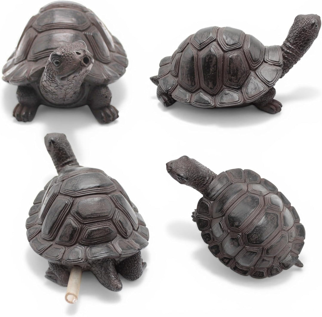 Wasserspeier Solar mit Pumpe – Teichfigur Schildkröte mit Solarpumpe &amp; Wasserspiel – Gartendeko aus