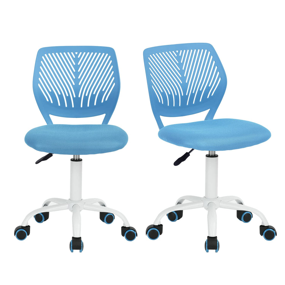 FurnitureR 2X Höhenverstellbarer Drehstuhl - Ergonomischer Schreibtischstuhl für Kinder/Jugendliche,
