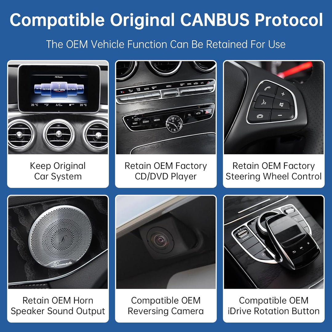 Road Top 12,3 Zoll Ultra-schmal Autoradio Drahtloses CarPlay Android Auto Touchscreen für Mercedes B