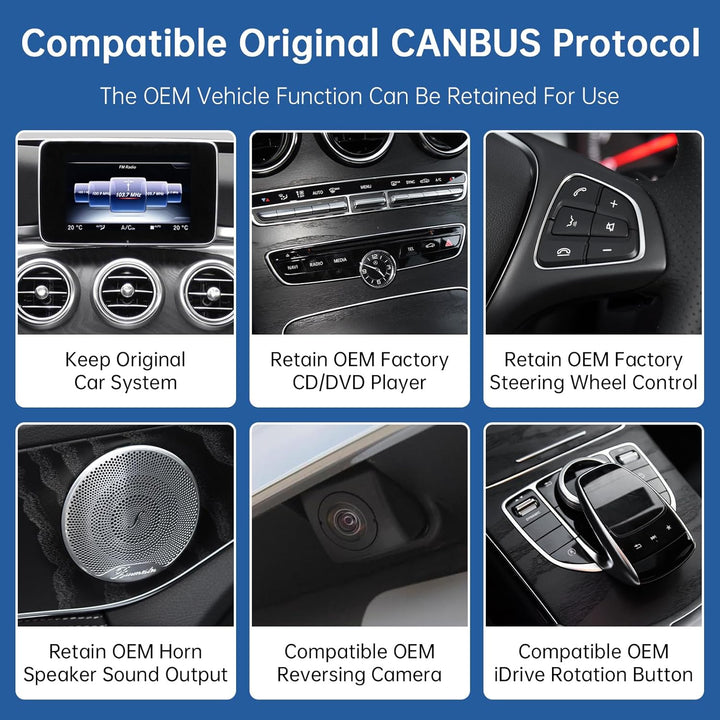 Road Top 12,3 Zoll Ultra-schmal Autoradio Drahtloses CarPlay Android Auto Touchscreen für Mercedes B