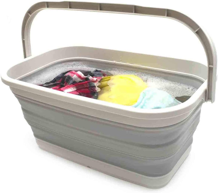 SAMMART 11,6L zusammenklappbarer Eimer (Grau, 1) Grau 1, Grau 1