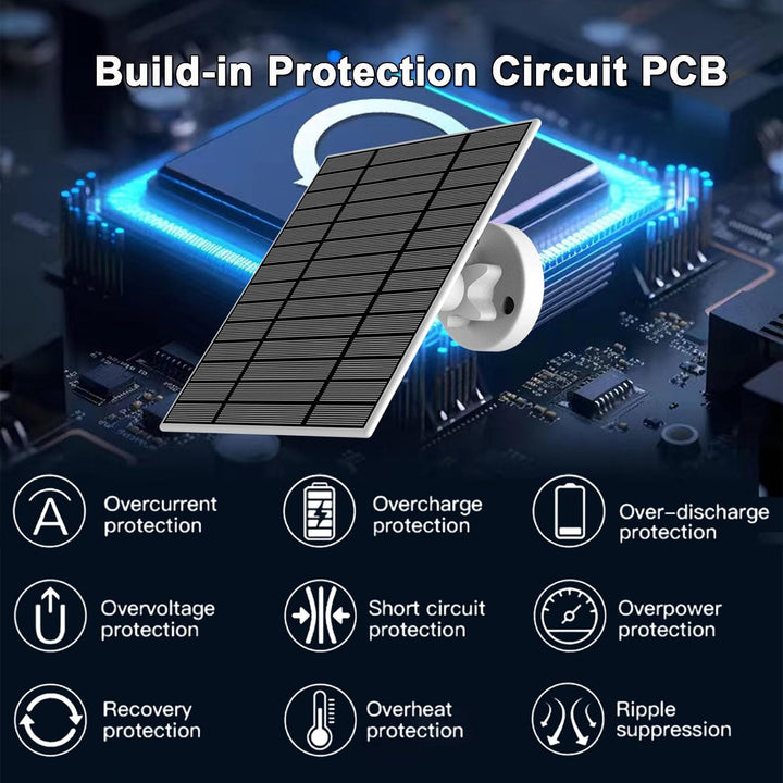 6W Solarpanel zum Aufladen der Türklingelbatterie, IP66 wasserdicht, kompatibel mit Ring video doorb