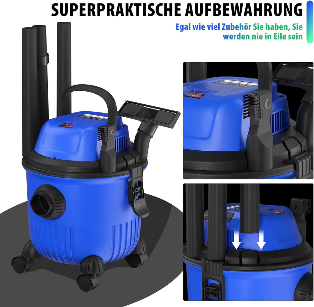 Industriestaubsauger Hoover Nass-Trocken-Sauger, 4800 W, leistungsstarke Saugkraft, ohne Staubbeutel