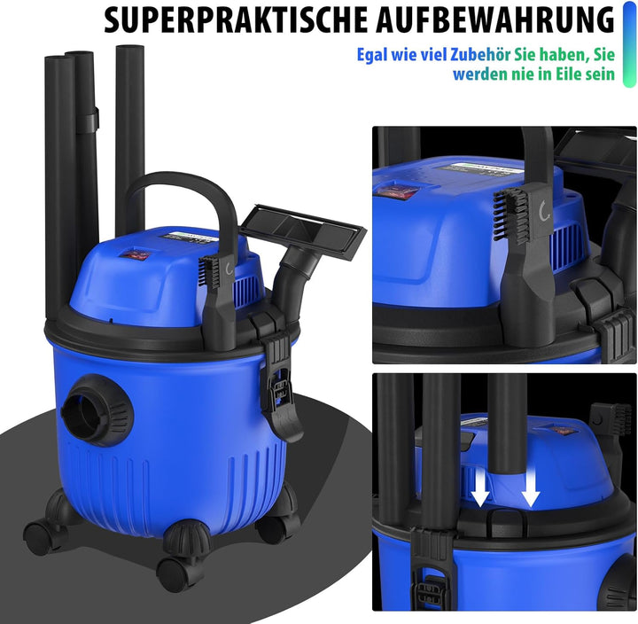 Industriestaubsauger Hoover Nass-Trocken-Sauger, 4800 W, leistungsstarke Saugkraft, ohne Staubbeutel