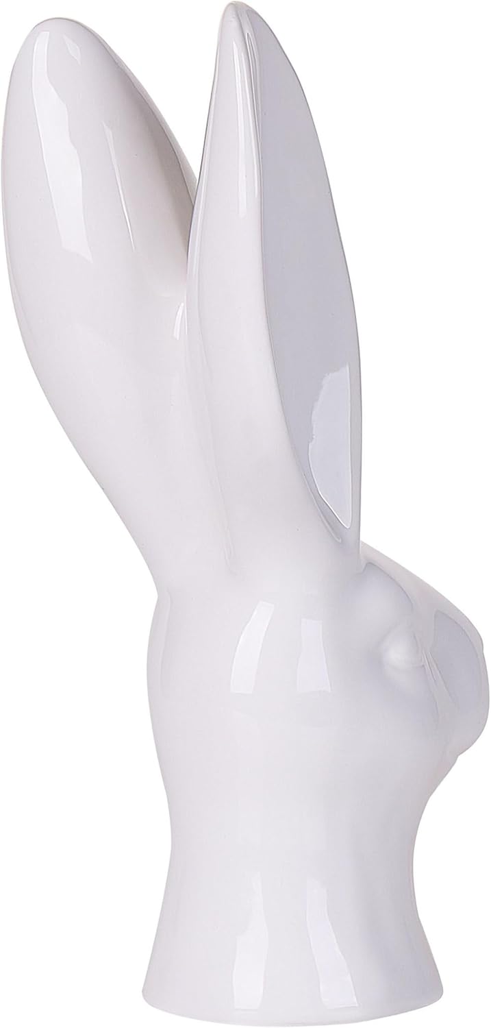 Ostern Dekofigur Osterhase Hasenfigur Weiss Keramik Osterdeko Hasenkopf 26 gross
