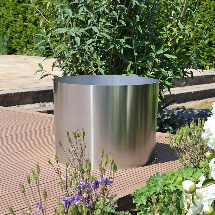 CLGarden Edelstahl Umrandung für 30 Liter Brunnenbecken Gartenbrunnen Brunnenumrandung für Terrasse