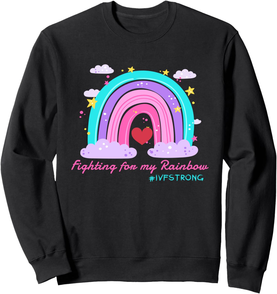 Warten auf meinen Regenbogen IVF Starke Kriegerin für Sweatshirt