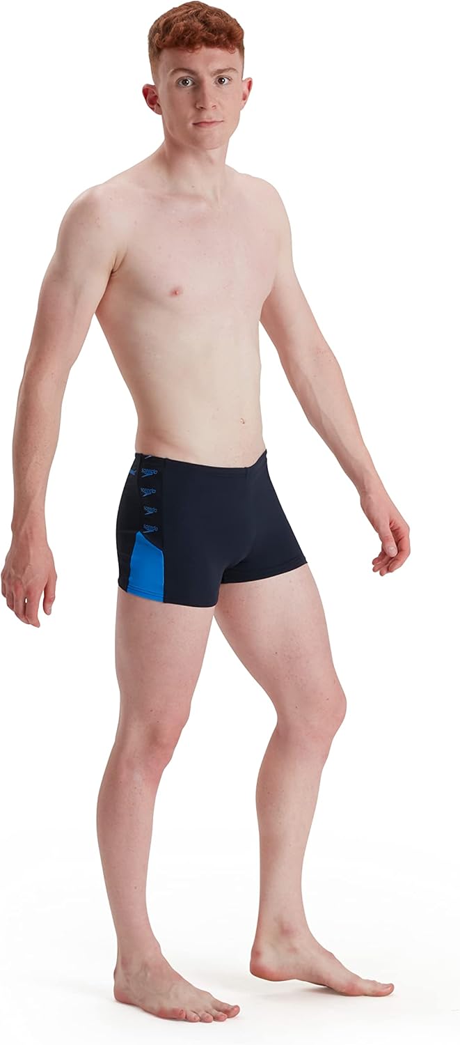 Speedo Herren Boom Logo Splice Aquashort (1er Pack), Marineblau/Blau
