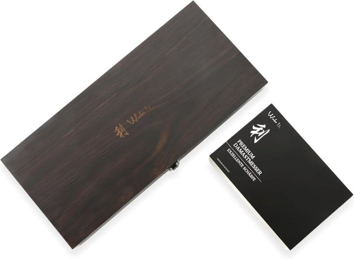 Wakoli EDIB Essentials 3er Küchenmesser Set mit 8-17cm Klingen I 67 Lagen Damaststahl I Chefmesser,