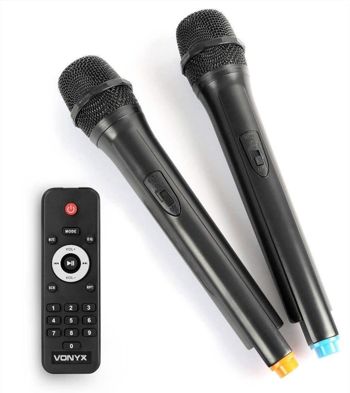 Vonyx AP1500PA - Mobile PA Anlage, Partybox Bluetooth mit Akku, 800 Watt Party Lautsprecher mit Mikr
