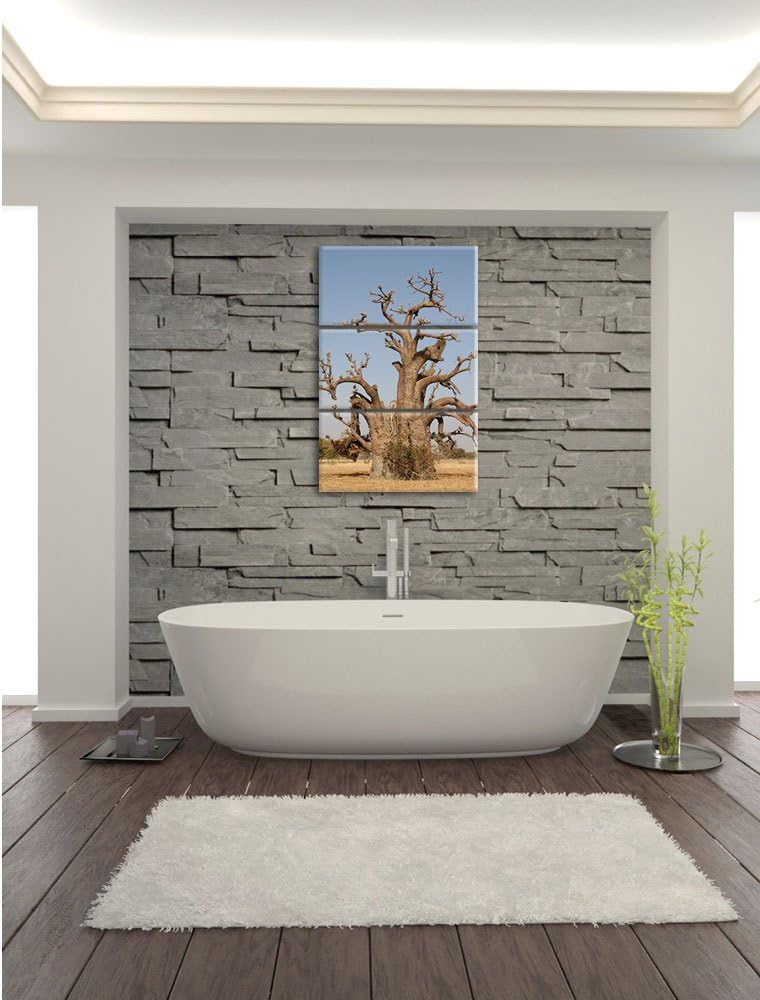 Pixxprint vertrockneter Baum in der Savanne als Leinwandbild/Grösse: 3 Teilig (120x80) cm/Wandbild/K