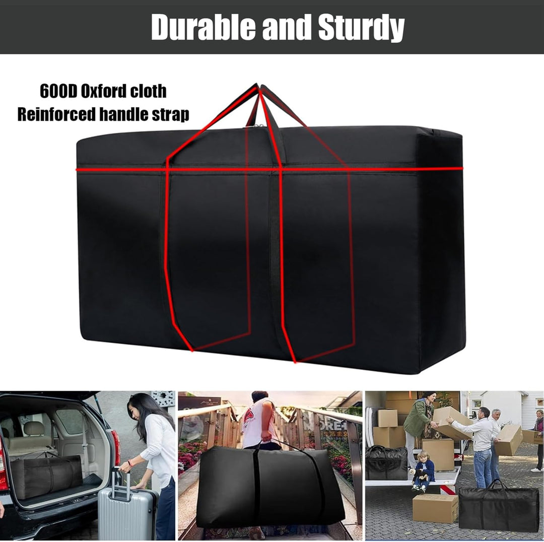 Aufbewahrungstasche,180 L Reisetasche Gross,600D Heavy-Duty Umzugstaschen Mit Reissverschlüssen Hand
