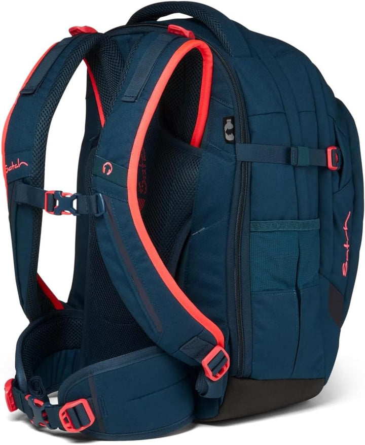 satch match Schulrucksack ergonomisch, erweiterbar auf 35 Liter, extra Fronttasche Pink Phantom - Pe