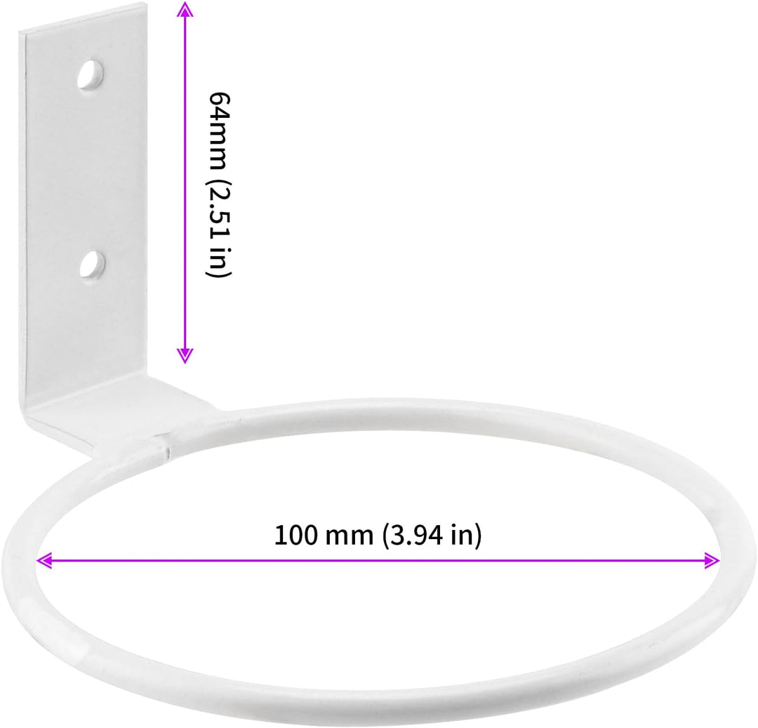 MUNGHOK 8 Stück 10cm Wandhalterung Blumentopf Weiss, Wand Blumentopfhalter Ring Wandmontage Pflanzen