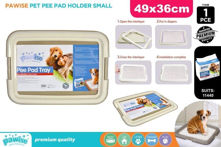 PAWISE Reihenhund WC Pad Behälter 49x36 cm S (49 x 36cm), S (49 x 36cm)