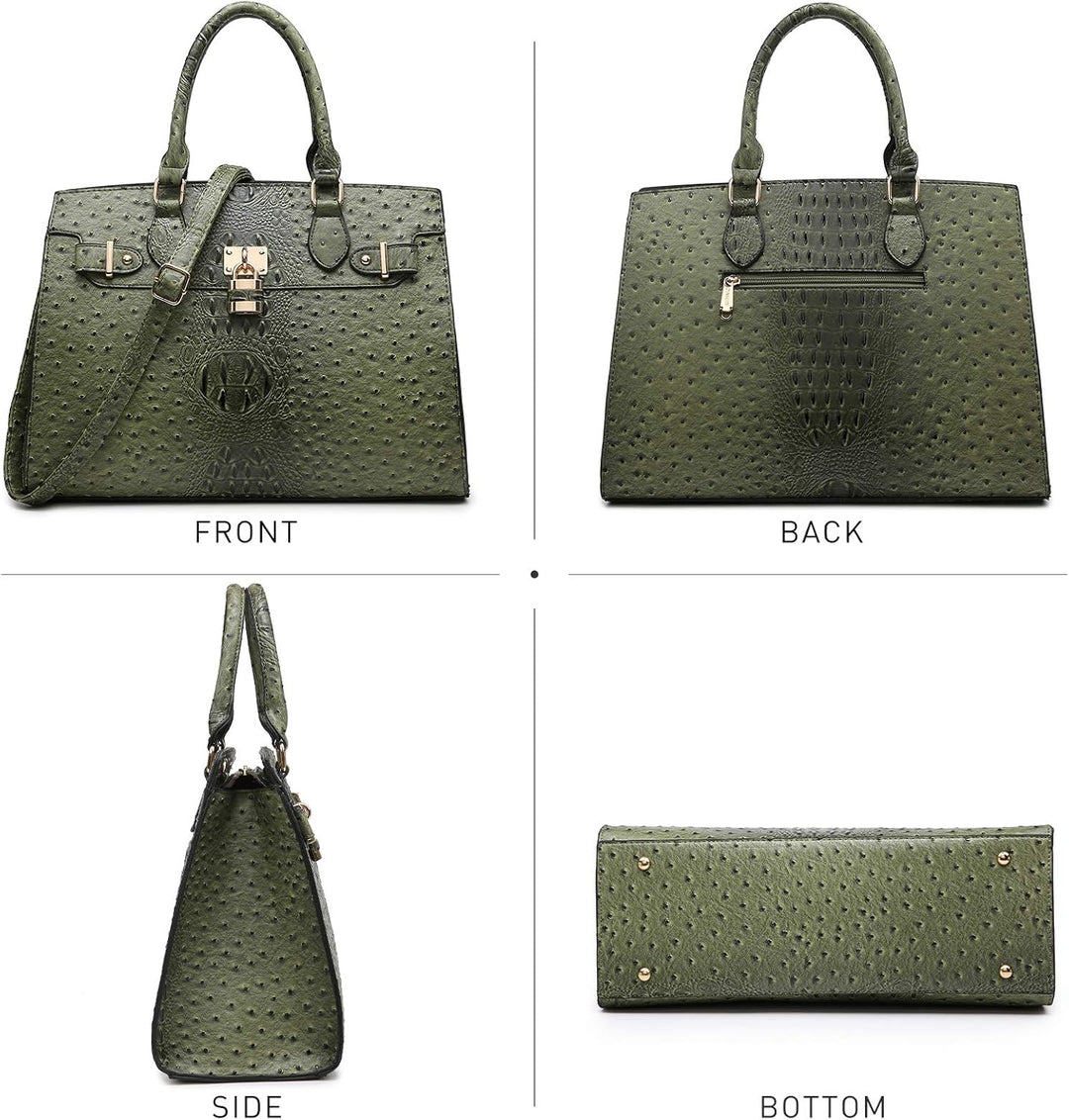 Dasein Women Handbags and Purses Ladies Shoulder Bag Top Handle Satchel Tote Work Bag with Matching