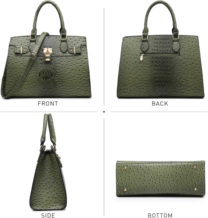 Dasein Women Handbags and Purses Ladies Shoulder Bag Top Handle Satchel Tote Work Bag with Matching