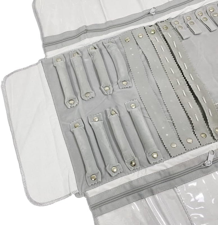 Rolltasche für Schmuck Organizer, Faltrolle für Juweliere, grosse Kapazität und praktisch tragbar, f