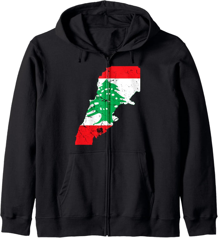 Libanon Beirut Flagge Karte Männer Frauen Kinder Geschenk Tees Kapuzenjacke