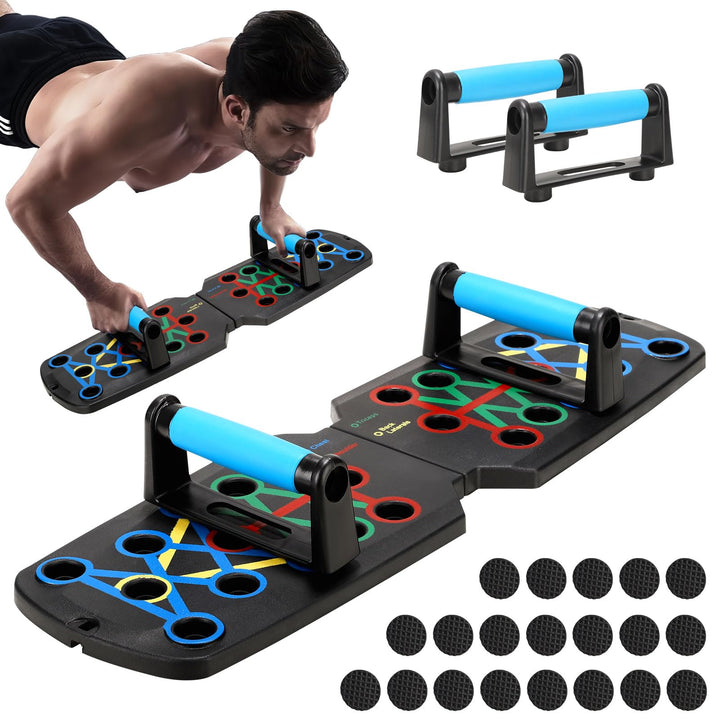 Liegestütze Brett, Push Up Board Faltbares Liegestütz mit Liegestützgriffe Multifunktions Elite Rack