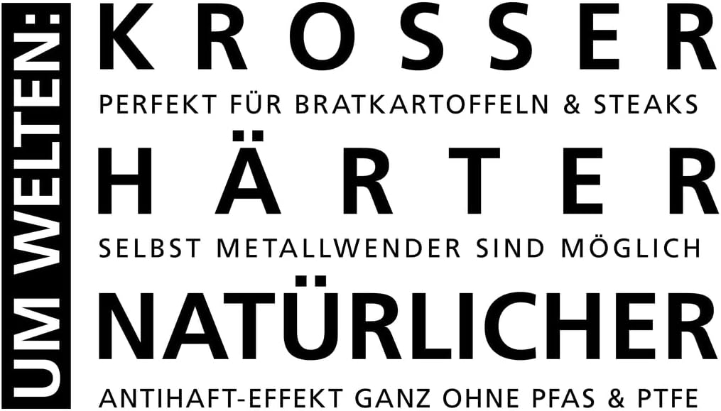 Schulte-Ufer Bratpfanne ASTRAL mit UniverSUS-Oberflächenstruktur, ohne PFAS/PTFE, 64456-28, Edelstah