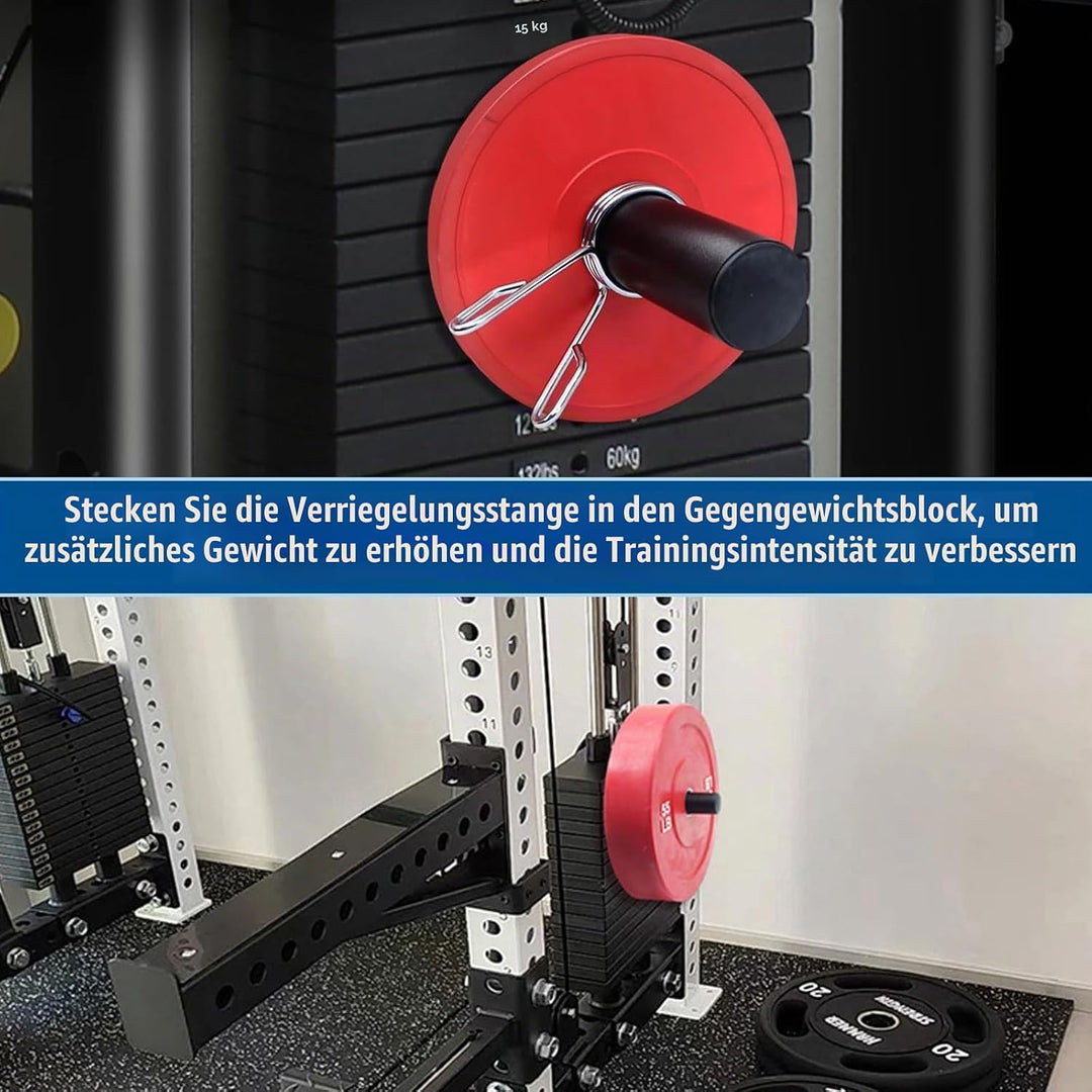 Gym Pin für Zusatzgewicht, Weight Stack Pin Durchmesser 10 mm Länge 110 mm Tragbarer Sport Gewichtss