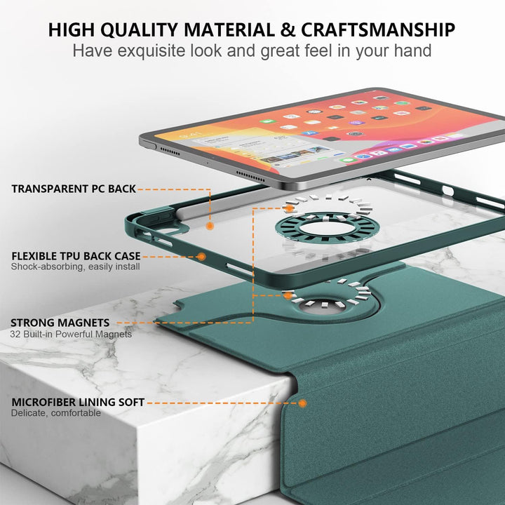 DINGGUAGUA Hülle für iPad 10 Generation 10.9 Zoll 2022 A2757/A2777,Hülle Abnehmbares Transparentes m